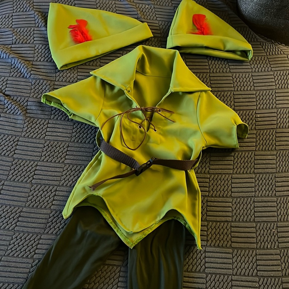 2T Handmade Peter Pan costume with bonus hat
